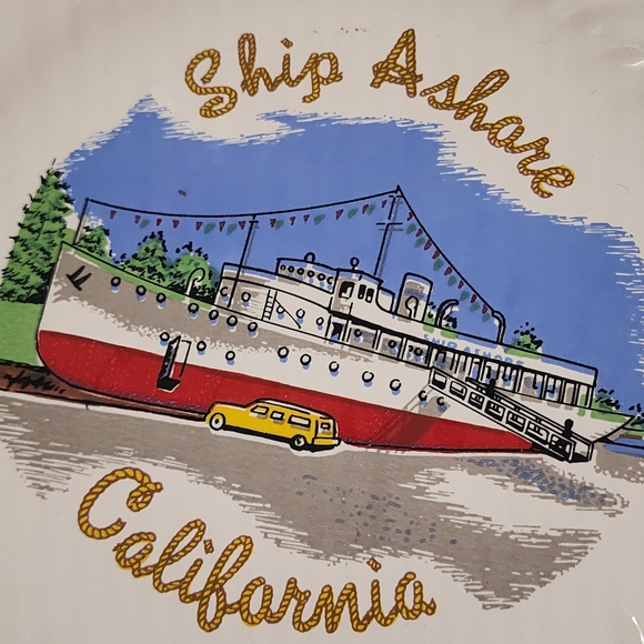 Vintage 1970s SHIP ASHORE CALIFORNIA  Plate - Picture 3 of 6
